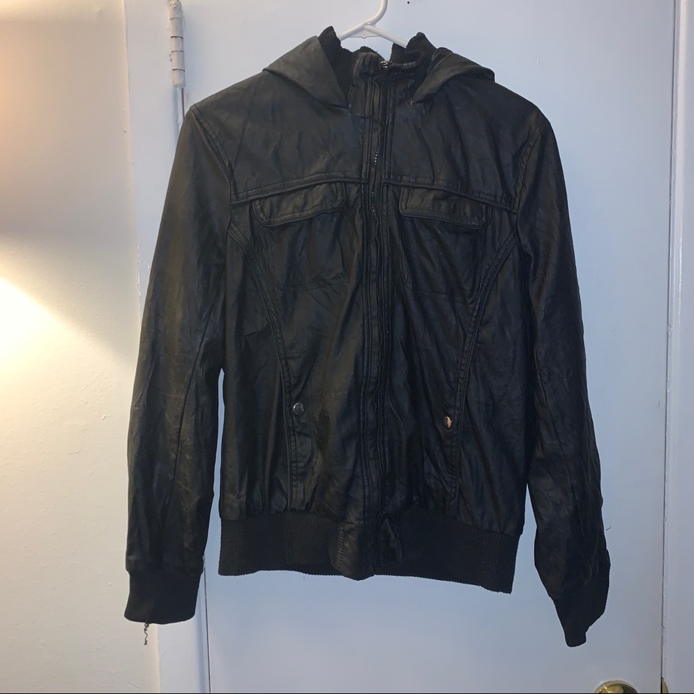 Wetseal faux leather jacket XL